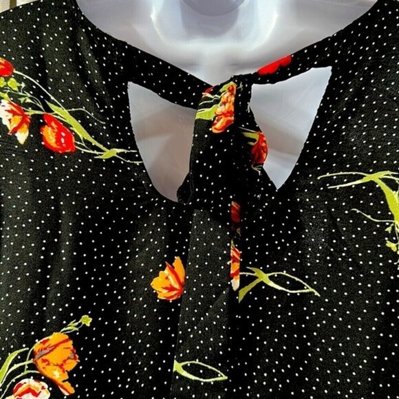 Soulmates Floral Polka Dot Persimmon Dress Size XL 3/4 Sleeve Dress NWT - Picture 6 of 13